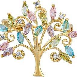 Fashion Jewellery Multi Gold Polished Copper Trendy Zircon Saree Brooch, Best for Bridal Wear & Special Occasion - 449578-image-31