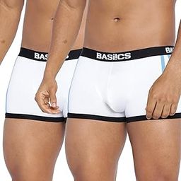 BASIICS Men's Body Boost Striped Trunk (Pack of 2) White-image-76