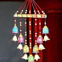 DECORVAIZ Wooden Handcrafted Windchime - 18 inch, Multicolor-image-24