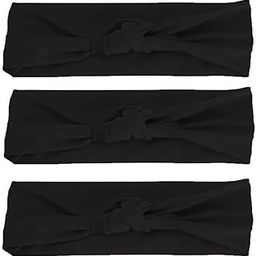 Hairband Women and Girl's & Baby Girls (Pack of 3pc) Adjustable Elastic Velvet Strip Headband for School Use Facial Makeup,Face Wash Yoga Sports Beauty Tool in Black Color-image-43