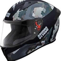 Studds Full Face Helmet Thunder D5 with Clear Visor (Matt Black N4, XL)-11
