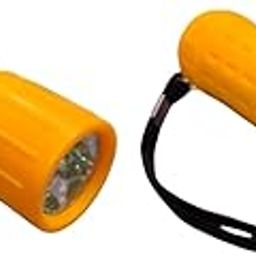 ALBA DECOR Mini LED Flashlight – 9 Ultra-Bright LEDs, Compact Yellow Torch with Carry Loop – Battery Operated (3 AAA, Not Included) – Lightweight & Durable (Set of 2)-7