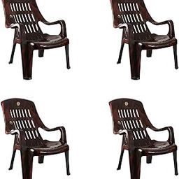 Cello Plastic Comfort Sit Chairs (Rose Wood) Set of 4-image-17