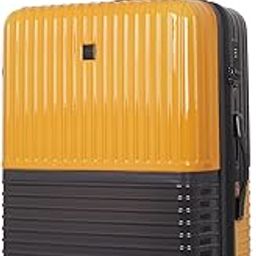 Rolling Trolley Luggage Bag with Wheels (Grey- Yellow, 28)-image-82