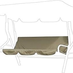 Swing Hammock Cover, Water Resistant 3 Seater Swing Seat Cushion Canopy Cover for Outdoor Garden Hammock 59.1 x 19.7 x 3.9in(Beige, 120 * 3mm)-21