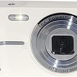 Compact HD Digital Camera (White) 50MP 16X Zoom High Definition 1080P Point and Shoot Camera 32GB Memory Card, Fun Camera for Boys Girls Kids Students Beginners and Birthday Holiday-84