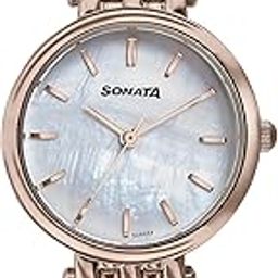 Wedding Edit Quartz Analog Off White Dial Stainless Steel Strap Watch for Women-picture-21
