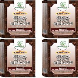 Khadi Brown Mehandi For Dark Brown Hair By Bhudevam Naturals | Pure Henna Powder for Lustrous Hair Color, Herbal Formula for Healthy Scalp Care - Pack of 4-image-28