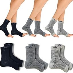 Ecosync Open Toe Bamboo Cotton Neuropathy Compression Socks, Combo Pack of 3 (Black + Speckled Grey + Speckled White) – Moisture-Wicking, Breathable, Pain Relief, Soft, Eco-Friendly, Unisex-picture-30