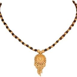 Designer Gold Plated Chain Black Beads Mangal Sutra Tali/Tanmaniya/Nallapusalu/Mangalsutra for Women-image-44