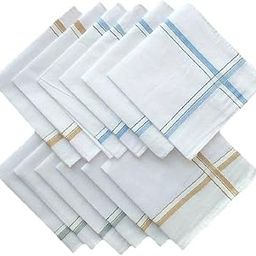 Handkerchiefs for Men & Women | Soft, Absorbent & Reusable 6white+6 color hankey.djf98-image-89