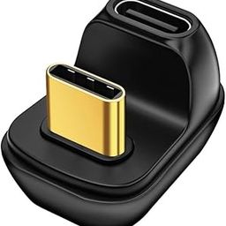 DuHeSin USB C 180 Degree Adapter U Shape USB C Adapter 40gbps, USB Type C Male to Female Connector Adapter Support 100w Fast Charging Compatible Thunderbolt 3/4 AE-01323CC-picture-23