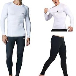 Polyester Spandex Men's Sports Running Set Compression Shirt + Pants Skin-Tight Long Sleeves Quick Dry Fitness Tracksuit Gym Yoga Suits-image-90