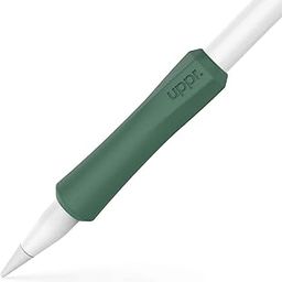 UPPERCASE NimbleGrip Premium Silicone Ergonomic Grip Holder, Compatible with Apple Pencil and Apple Pencil 2 (2 Pack, Pine Green)-18
