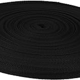 Gogogmee 45m Cotton Webbing Bag Strap Canvas Shoulder Straps for DIY Crafts Clothing and Bag Making Roll Solid Black Versatile Sewing Material-image-50