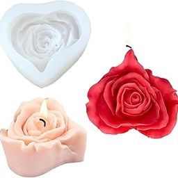 KROKIO® - Heart Rose Mould Silicone for Candle Making Molds Soap Chocolate Moulds Cake Fondant Resin Art Wax Mold 1 Cavity-image-69