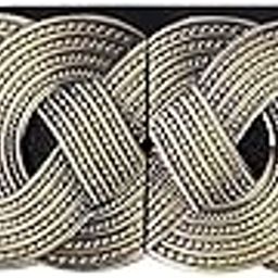 Women Cinch Belt, PU Leather Stretchy Waist Belt with Woven Metal Buckle, Retro Style - Suitable for Minimum Waist Size 25 Inch, Stretchable up to 35 Inch-image-2