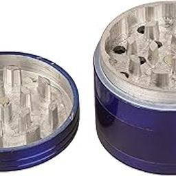 Classic Metal Herb Storage Grinder/Crusher with Honey Dust Filter-4 Parts Blue-image-51