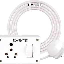 Flysmart 6 Pin Power Plug Extension Board with Individual Switch Button and Long Wire | (1.5 metres,White Colour)-image-39