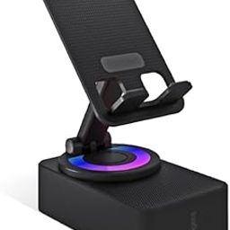 FINGERS Mini MOT (My-Own-TV) Portable Speaker-Cum-Mobile Stand with Rotating 360-degree (Dazzling RGB Lights | 6-Hours Big Playback Time | Built-in Mic for Hands-Free Calls) - Rich Black-30