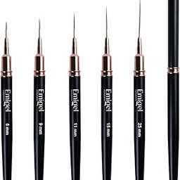 Enigel Professional Nail Art Liner Brushes | For fine lines, swirls, or intricate designs | Soft, flexible, and long-lasting (Set of 5)-24