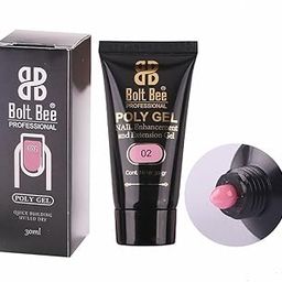 Polygel for Nails Extensions - UV/LED Poly Gel Varnish Hybrid Acrylic Gel for Finger Nail Art and Manicure (Pink, 30Ml)-image-92