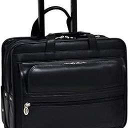 McKleinUSA CHATHAM 86865C Black Wheeled 17" Double Compartment Laptop Case-image-51