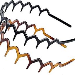 GlamifirstoZig Zag Headbands For Women Comb Headband For Washing Skincare Non Slip Hair Bands Mens Headband Hair Clips Hoop Holder Head Bands For Women's Hair-53