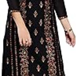 Women's Pure Chanderi Cotton Straight Kurti with Emproidrey in Beige & Black Colour for All Plus Size and Small Size.-picture-7