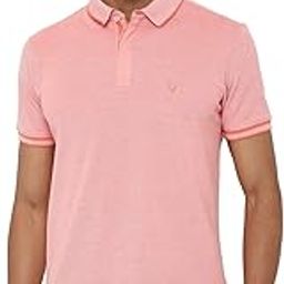 Men's Cotton Regular Fit Polo ASKPQRGFY00914-S_Peach_S, Small-image-2