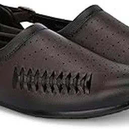 vellinto SHAHZAD Sophisticated Perforated Synthetic Leather Loafers with Stylish Buckle Detail-picture-13