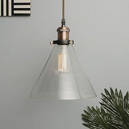 Homesake Vintage Industrial Pendant Light, Edison Bulb, Clear Glass Shade, Retro Hanging Lamp for Kitchen, Dining Room, Living Room, Cafe, Bar, Restaurant, Home Decor, Copper Finish-image-25