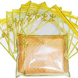 FLY LYF Transparent Single Saree Covers With Zip Transparent Suit Cover Saree Packing Cover Saree Organizer For Wardrobe Clothes Organizer Storage Bag Premium Wedding Gift Combo Packaging Pouch (12)-image-105
