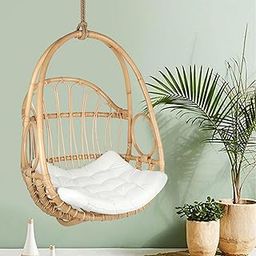 Habere India-All the Cultures Fabricating India Soho Bamboo Swing Chair | Rattan Swings | Indoor Outdoor Hanging Chairs (W:75 x D:62 x H:108 cm)-image-59
