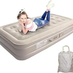 ZORVY Portable Air Mattress with Built-in Pump | Double Layer Inflatable Bed for Home, Camping & Guest Use | Ultra-Comfortable Waterproof Airbed with Carry Bag,(Pcs-1).-2