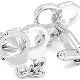 Cufflinks for Men Silver HAD Cuff HATHKADI Shape Design for Office Corporate Party French Shirts Shirt Suit Blazer in A Gift Box TSBPZSIL772-image-45