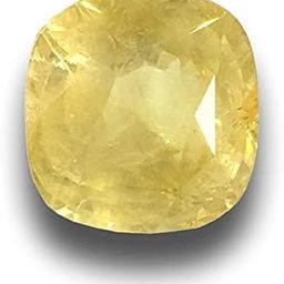 Yellow Sapphire Stone Original Certified Ceylon Pukhraj Gemstone Unheated Untreated 8.45 Carat/9.25 Ratti Ceylon Yellow Sapphire Stone-image-96