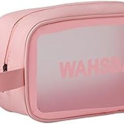 wolpin Makeup Pouch Pu Toiletry Bag For Women Pu Large Cosmetic Kit Storage Organizer Travel Vanity Grooming Make Up Bag, Pink, 10 cm-image-17
