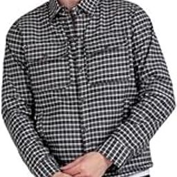 Men's Regular Fit Shacket Botton Up Clouser Multicolour Checked Winter Tweed Jacket-image-91