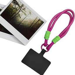 GadgetBite Phone Lanyard for iPhone Sling Hanging Chain Wrist Rope Multipurpose Hand Wrist Strap Cord Universal Anti-lost lanyard for mobile Secure and Stylish - Neon Pink and Neon Green-13