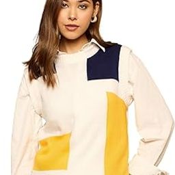 Women Colourblocked Round Neck Sleeveless Acrylic Ribbed Hem Regular Sweater Vest-picture-20