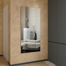 WAKAI VISUAL Square Mirror Wall Stickers, 15 x 15 cm, Set of 10, Silver, Acrylic Self-Adhesive Decorative Stickers for Home-image-102