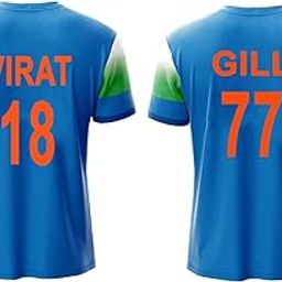 India New Cricket Jersey 2025/2026 (Virat 18 and Gill) for Boys and Men-picture-32