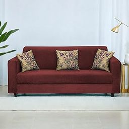 Casaliving - Lifestyle 3 Seater Sofa for Living Room (Maroon)-image-79