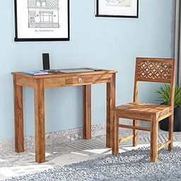 SH Furniture Solid Sheesham Wood Study Table for Students, Workstation, Computer, Laptop - Without Chair, Teak Finish, 30 Inches-7