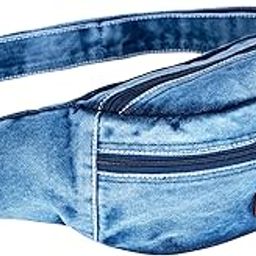 Denim Waist Bag for Men & Women - Stylish and Durable Fanny Pack for Travel, Hiking, and Everyday Use (Blue)-picture-14