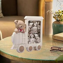 HOME ELEMENTS Cartoon Character Design Plastic Table Photo Frame For Kids, Table Top Picture Frames, Perfect for Baby Room, Birthday Gifts for Kids, Kids Photo Frame, Birthday Return Gift - 26x25cm (Cream)-image-30