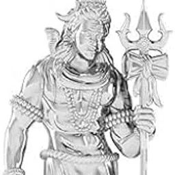 lovemi movements Lord Shiva with Trishul Pendant Necklace | Oxidized Silver-Tone Mahadev Locket for Men & Boys-picture-0