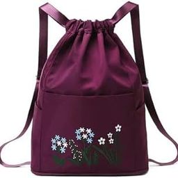 Large Capacity Folding Travel Bag - Multifunctional Duffel & Drawstring Outdoor Adventures, Waterproof Design, Perfect College Bag for Girls, Lightweight & Durable (Maroon)-image-43