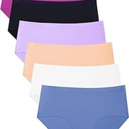 Women's & Girls Regular wear Hipster Seamless Underwear No Show Stretch Panties Silky Invisible ice Silk Panty (Pack-of-2)-image-89